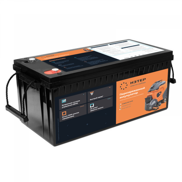 Аккумулятор LiFePO4 12V 200Ah НЭТЕР для клининговой техники (LFP4-12.8_200-150P13)